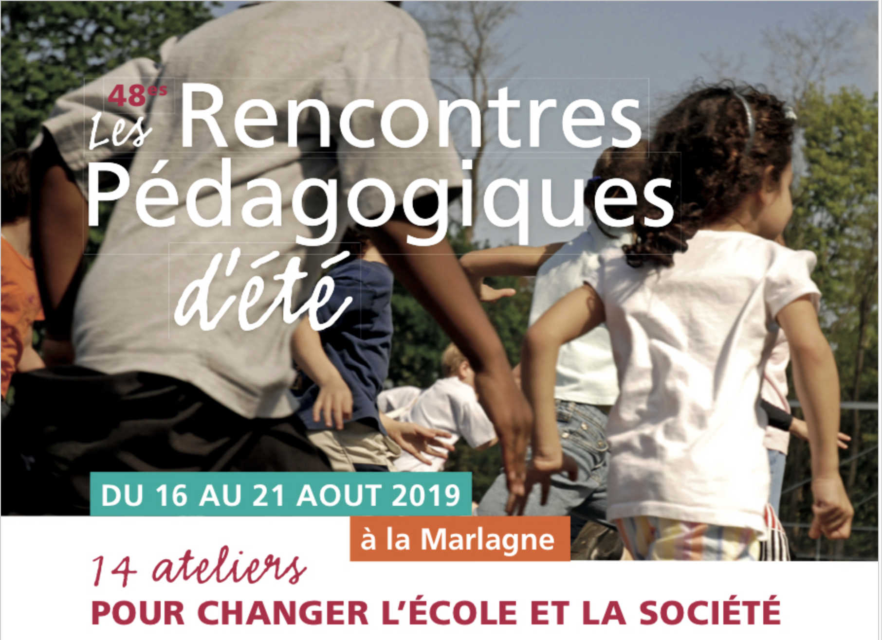 Actualité n°11 : Rencontres Pédagogiques d’Eté 16-21 août 2019