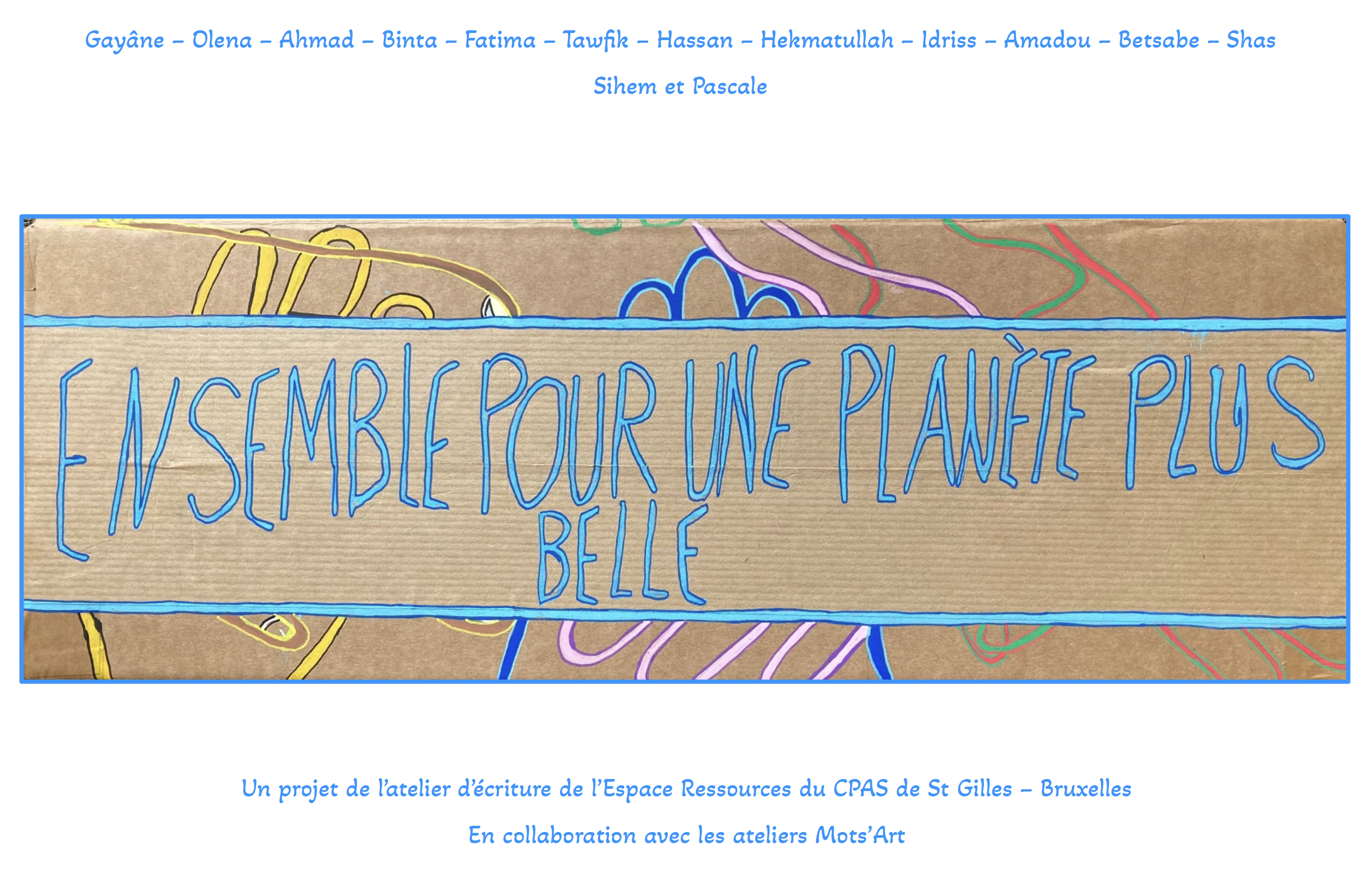 ACTUALITE N°20 : ENSEMBLE POUR UNE PLANETE PLUS BELLE