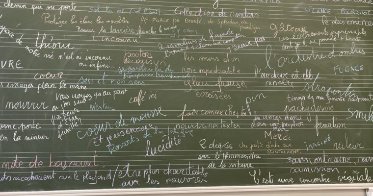 ACTUALITE N°24 : ATELIER D’ÉCRITURE AU CONSERVATOIRE DE VERVIERS